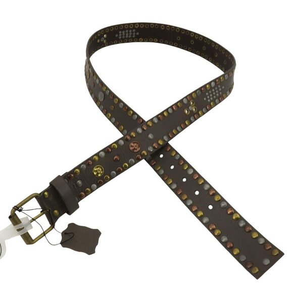 Mossimo Supply Co Women 2XL Multicolor Stud Genuine Leather Belt NEW 2009 NWT - Picture 1 of 11